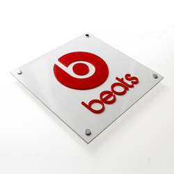 acrylic plaque raised logo